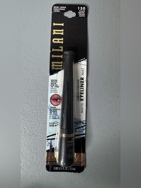 Milani Matte Liquid Eyeliner 150 Black waterproof 17hr sweat humidity resistant